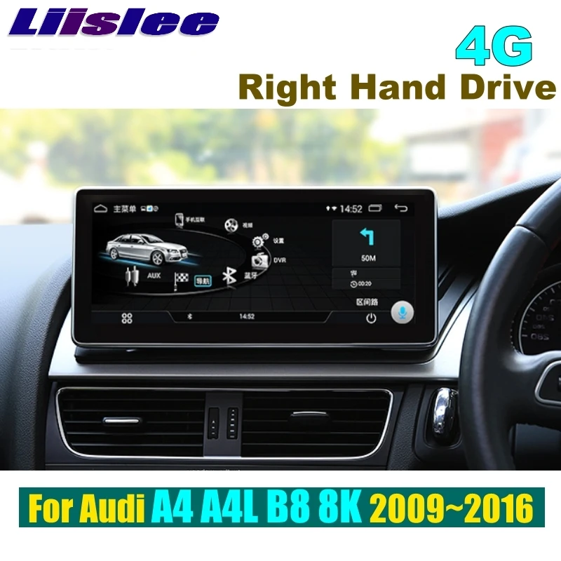 

For Audi A4 A4L B8 8K RHD 2009~2016 Right Hand Drive MMI Liislee Car Multimedia Player NAVI CarPlay Adapter Radio GPS Navigation