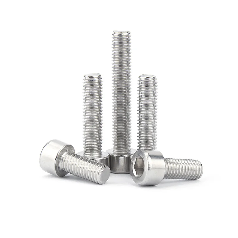 25pcs M2.5 M3 Nonstandard 304 A2-70 Stainless Steel Hexagon Hex Socket Cap Allen Head Screw Bolt Small Head Diameter 3.8mm 4.5mm