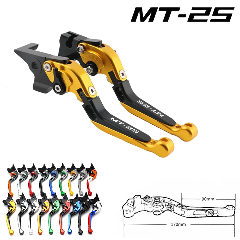 

Мотоциклетные аксессуары, ручки руля, регулируемые складные рычаги тормоза и сцепления для YAMAHA MT-25 MT25 MT 25 2015-2018