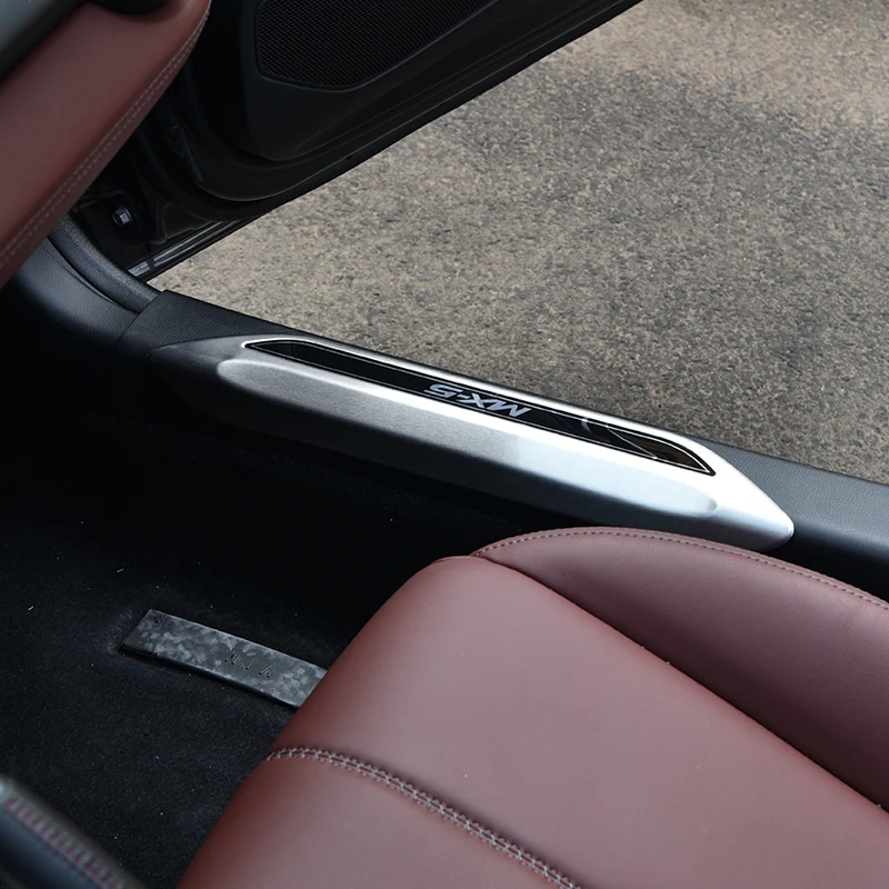 Edelstahl Tür Sill Schutz Pedal Scuff Platte Abdeckung Borte Accessoriess Auto Schwelle Für Mazda MX-5 RF ND MX5