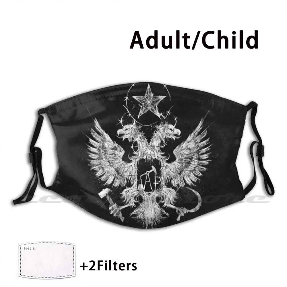 Mother Russia Washable Trending Customized Pm2.5 Filter Mask Russia Eagle Star Oil Hammer Black Prison Corruption Moscow