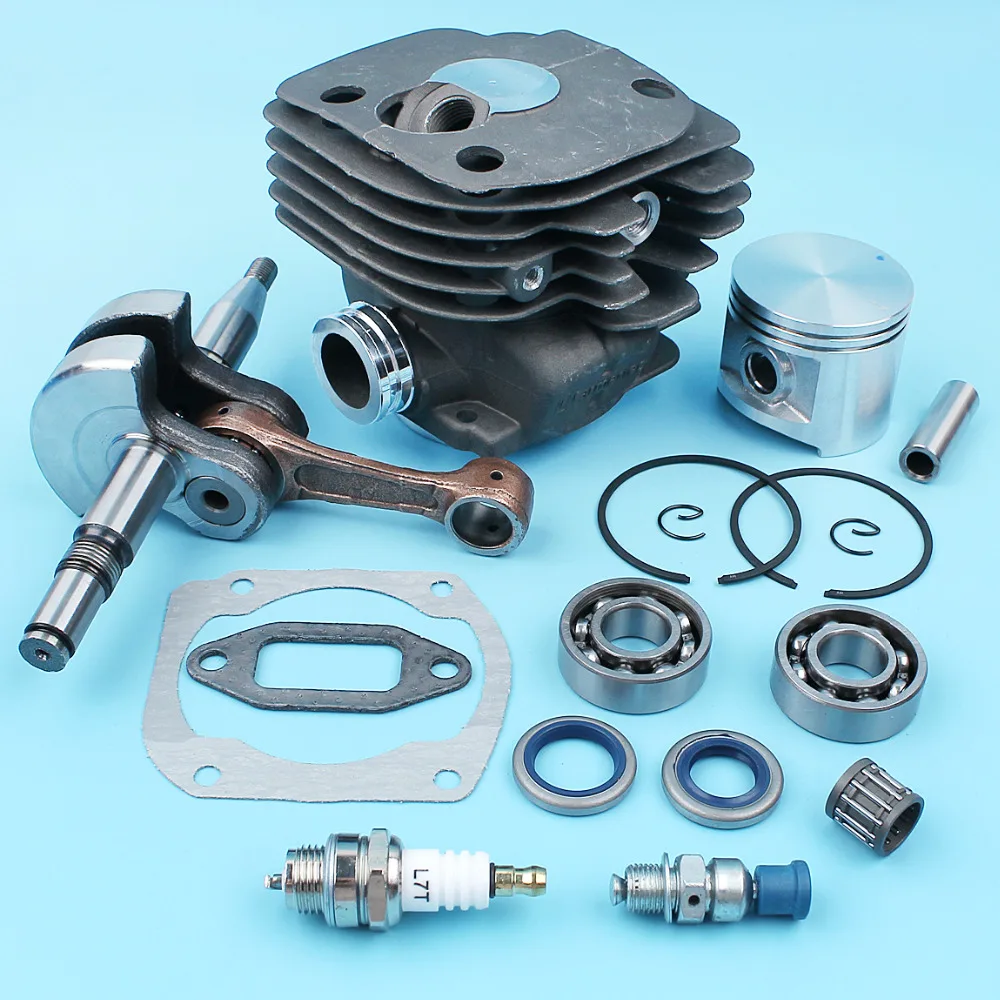 Imagem -03 - Kit de Pistão do Cilindro para Motosserra Rolamento do Virabrequim Válvula de Descompressão Gaiola de Agulha Placa Nikasil Husqvarna 372 365 371 362 50 mm