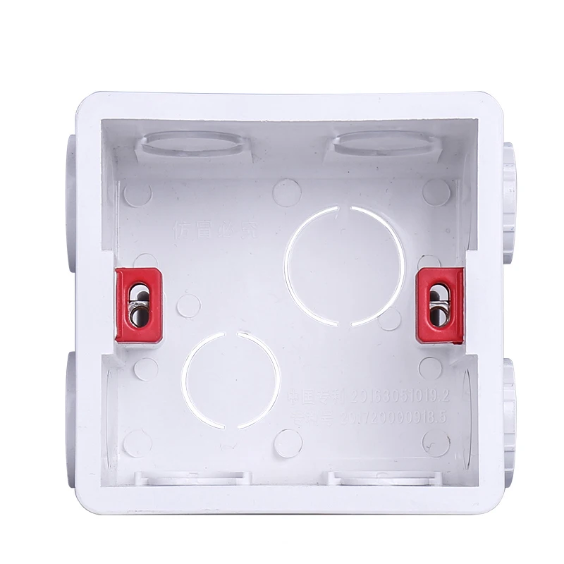 Wall Plate Adjustable Internal Cassette Mounting wifi touch switch usb socket  Box White Plastic Materials For 86 Type Standard