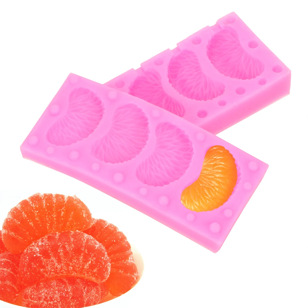 Peeling Orange Shape Silicone Mold Fruit Mold Fondant Tangerine Cake Decorating Chocolate, Resin, Candy, Jewelry Mold 2Unit/PCS