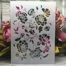 Stencils ramo flor para pintura de parede, scrapbook, coloração, gravação, modelo decorativo álbum, tamanho a4, 29cm