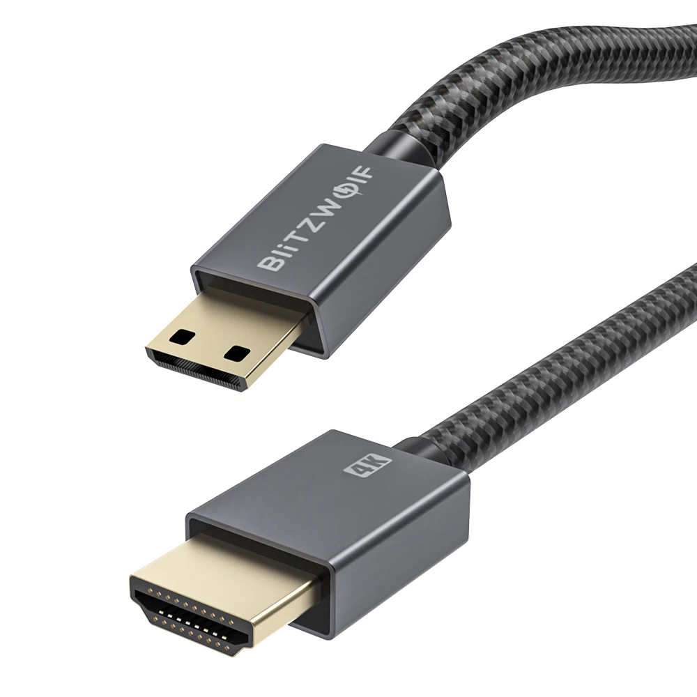 BlitzWolf 4K 18Gbps Mini HDMI-compatible to HDMI-compatible Cable Wire 4K*2K@60H 18Gbps Transfer PP Braided Jacke Video Cables