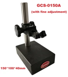 SYLMOS Natural Granite Dial Gage Stand, with fine adjustment, Dial Indicator Comparator Base,Height gauge stand,150*100*40mm