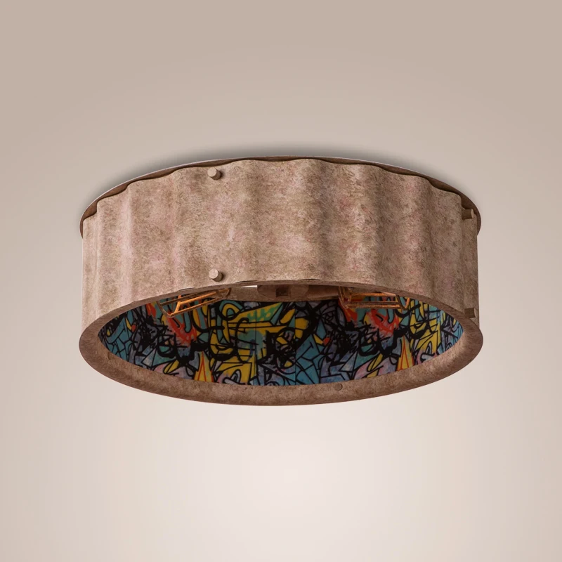American style retro antique graffiti industrial ceiling lamp balcony porch corridor corridor ceiling lamp image 4