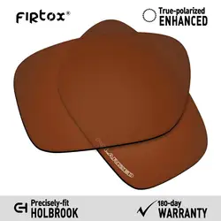 Firtox Anti-Seawater Polarized Lenses Replacement for-Oakley Holbrook OO9102 Sunglasses (Lens Only) - Brown