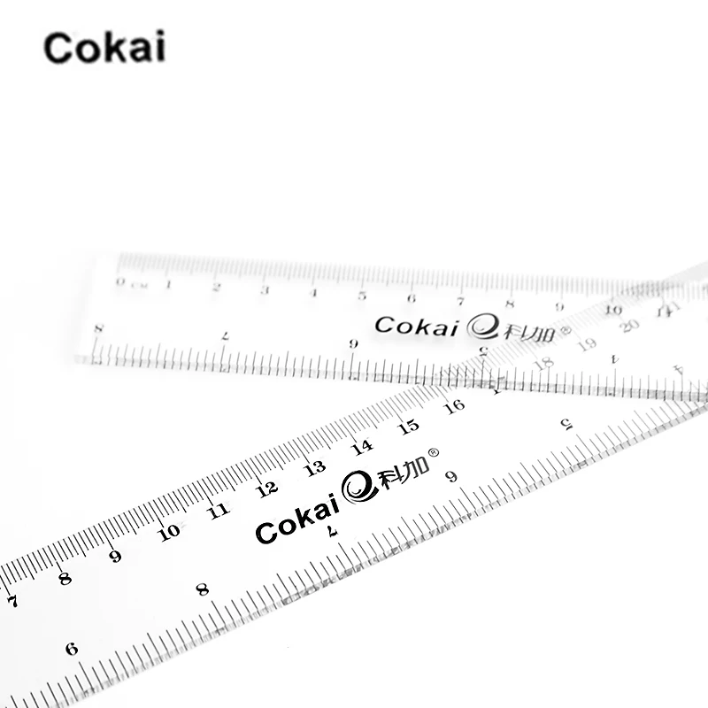 Jindsihou/Cokai Plastic Transparent Square Ruler 15/20/30cm Measuring Straight Ruler Tool Student Study Measure Stationery