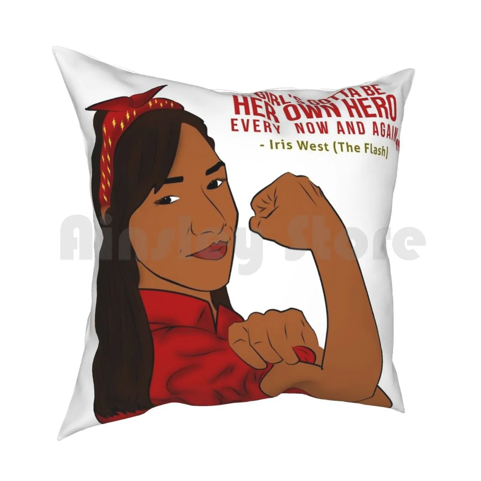 Be Your Own Hero Pillow Case Printed Home Soft DIY Pillow cover Feminist Iris West Candice Patton Westallen Hero Superhero