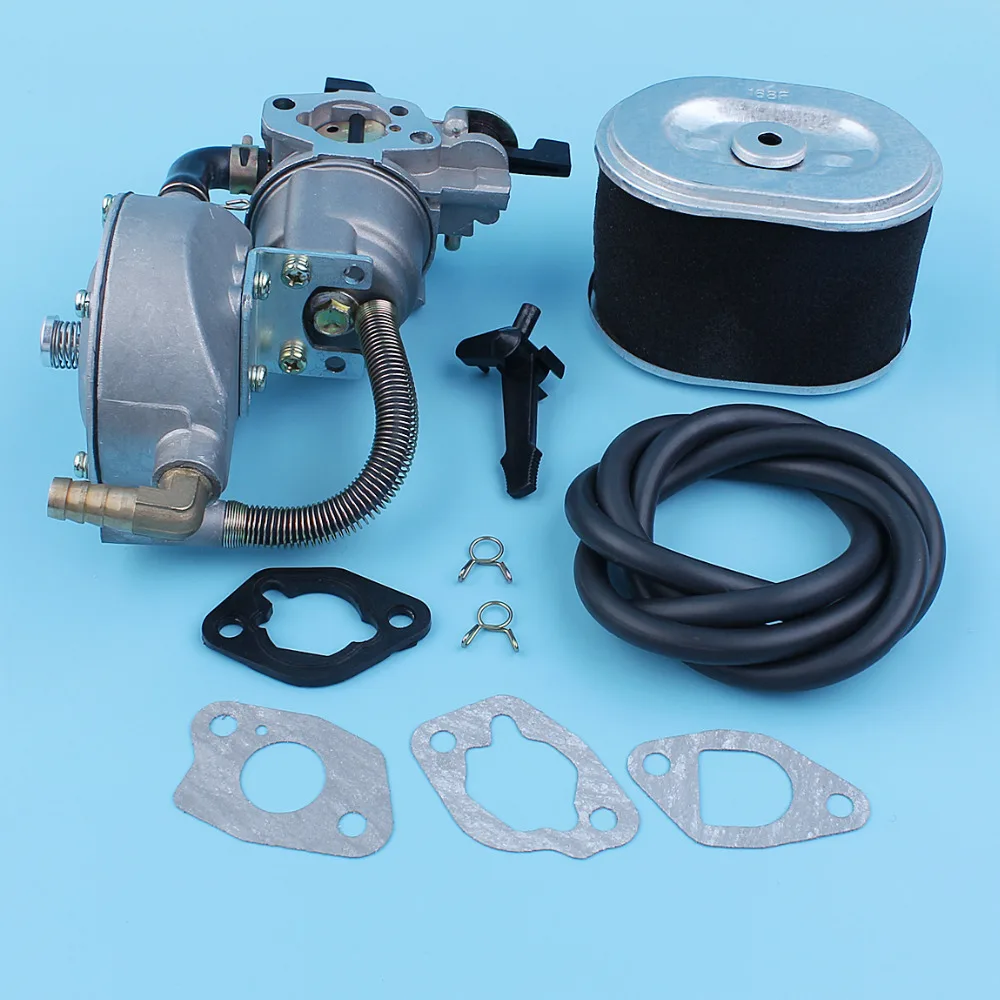 Dual Fuel Carburetor Conversion Kit Air Filter Fuel Line For Honda GX160 5.5HP 168F GX200 170F 6.5HP Water Pump Engines LPG/CNG