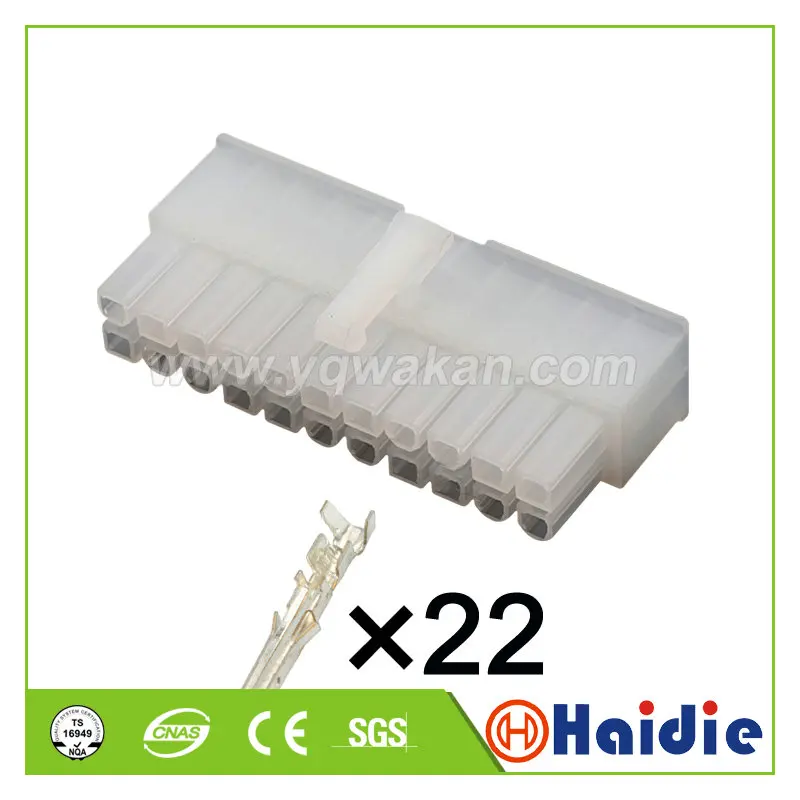 2sets 22pin auto plastic electric 39-01-2220 cable housing harness unsealed plug connector 3901-2220