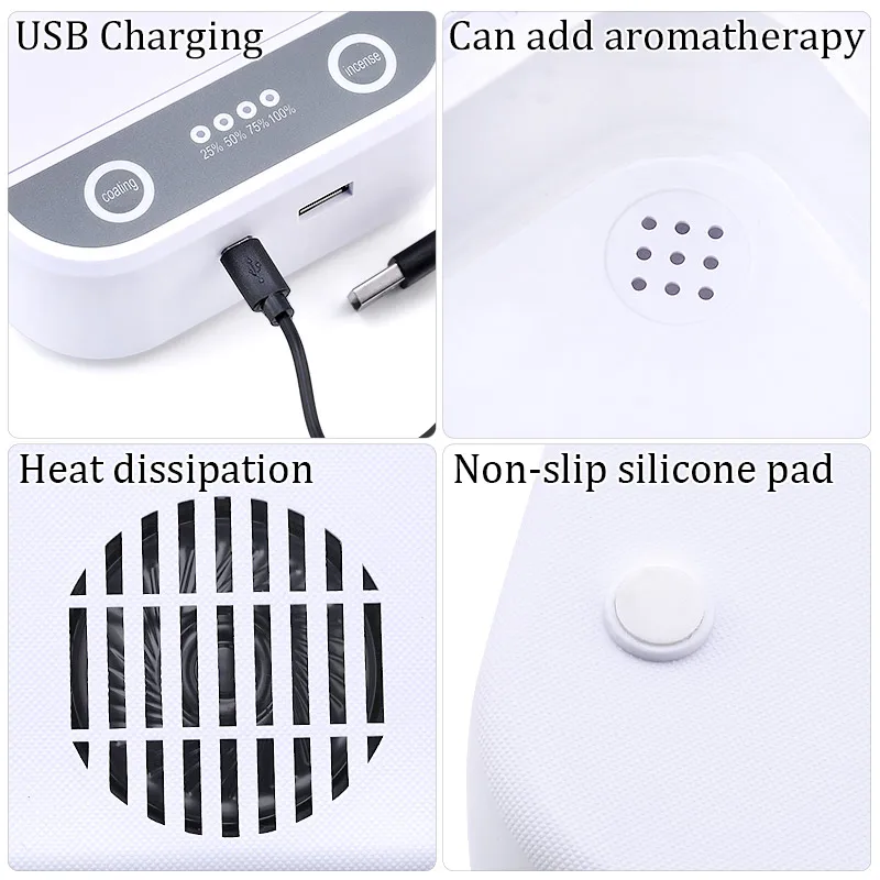 UV Light Sanitizer Box Tweezers Disinfection Ultraviolet Lamp Portable USB Charging Sterilizating Box for Manicure Cleaning Tool