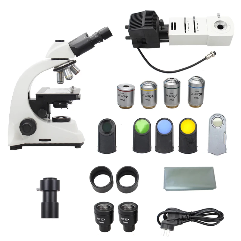 Trinocular HD Metallographic Microscope 5MP USB eyepiece Metal Mineral  LCD Chip Reflected Light  Stereo Biological 2 uses