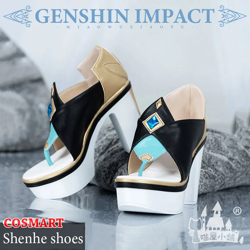 

COSMART Genshin Impact Shenhe Shoes Cosplay Shen He High Heels Universal Combat Shoes Female Role Play Prop New Hot Game