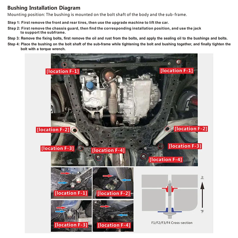 Subframe Rear Axle Rigid Collar control arm bushing For Honda 6/7/8/9/10 generation Accord Enhancing control stability