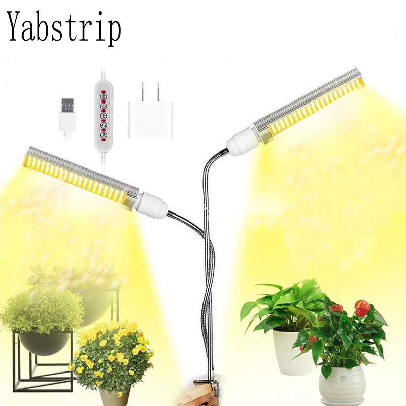 Yabstrip phyto lâmpada escurecimento espectro completo led planta cresce a luz para estufa interior flor plântula veg fitoampy