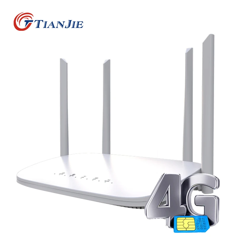 TIANJIE LC116 3G 4G wifi modem router unlocked 300Mbps external antenna LAN WAN FDD TDD GSM with sim card slot