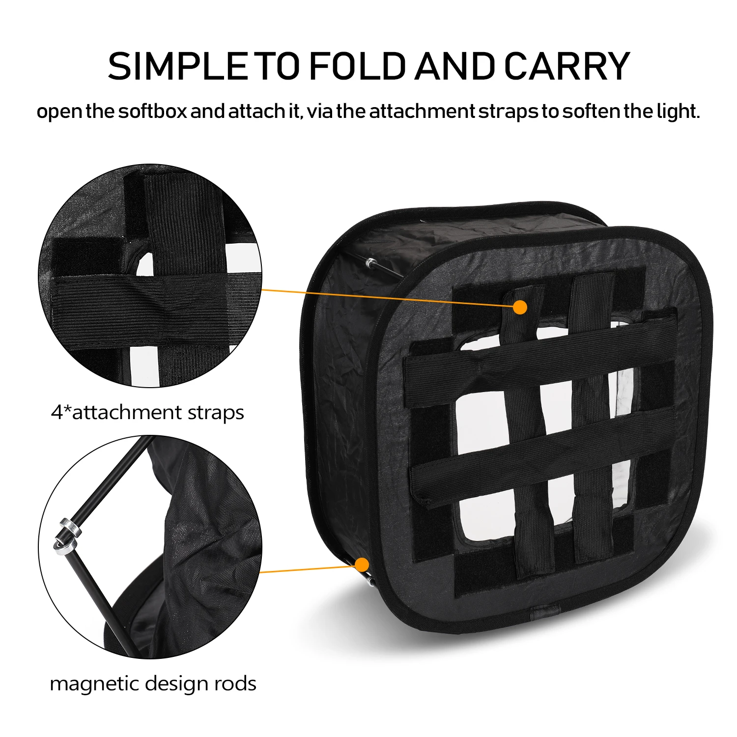 Multifunctional 410mm Mini Portable Foldable Flash Diffuser Easy-fold Design Softbox for Flash Speedlite Soft Filter