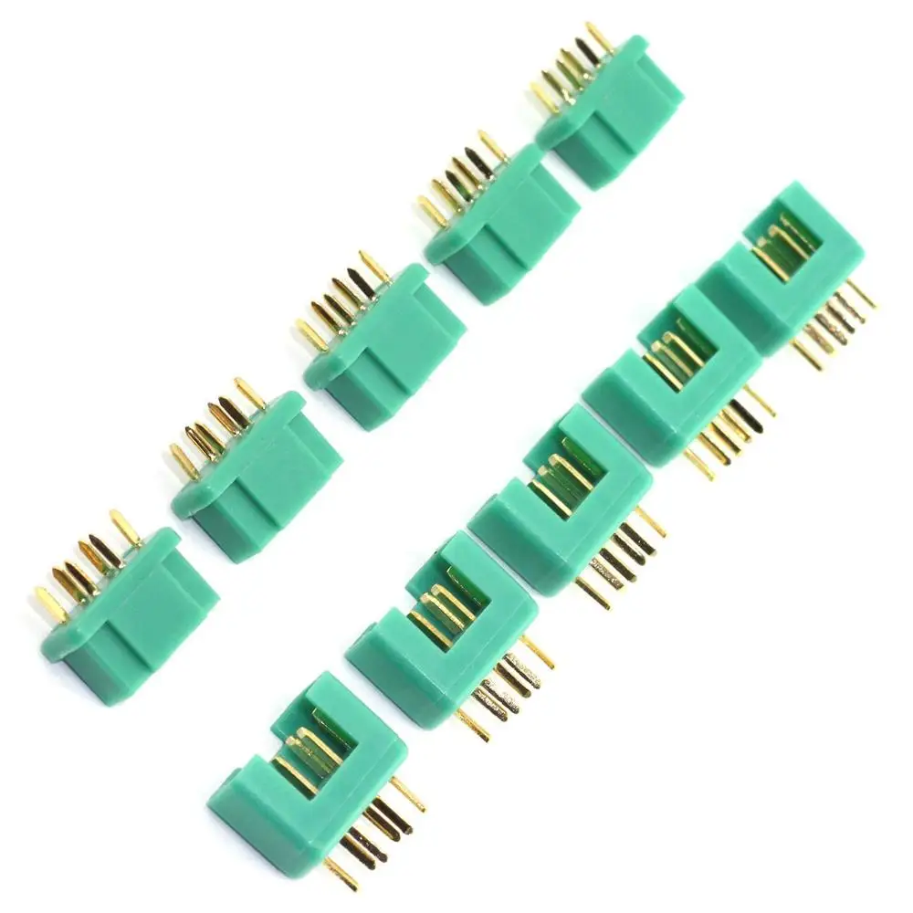 10PCS MPX Connector 6-Pin Multiplex Plug Gold plated Pin 30Amp Male Female Connector RC Aeromodelling Field Accessories