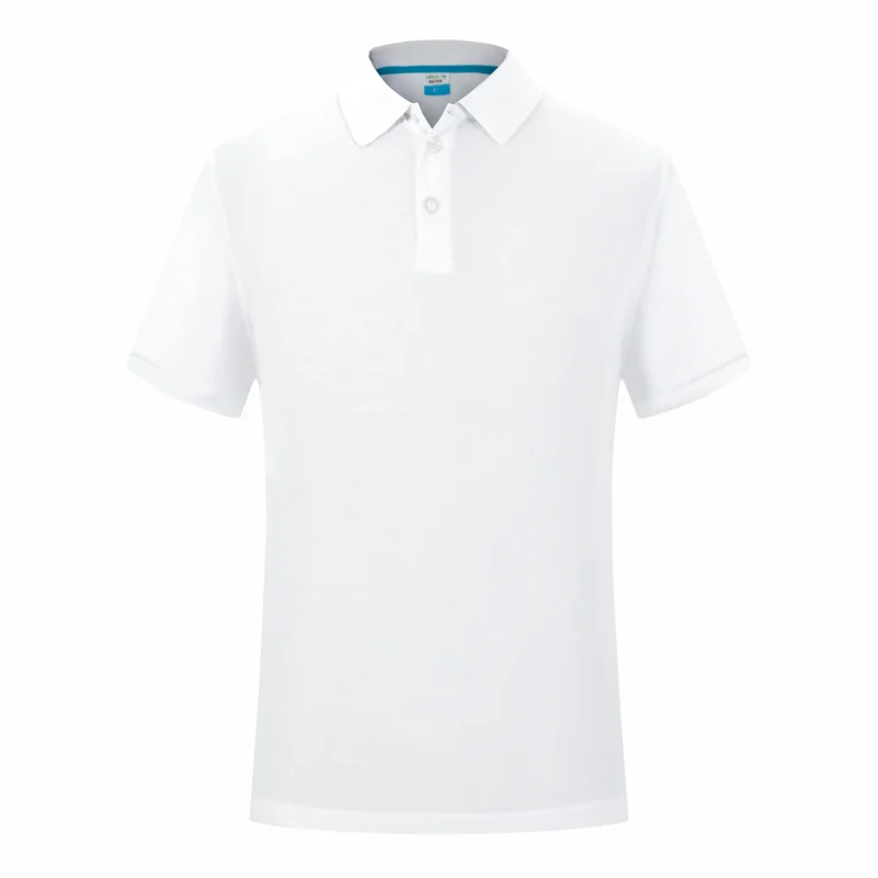 NSLP 100% Cotton Polo Shirt Solid Color High Quality Top Business Workwear Custom Printing Embroidery Group Clothing 2021 New