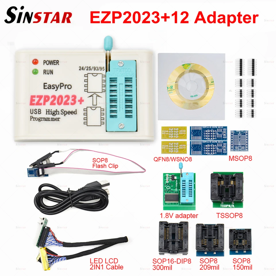 EZP2023 SPI Programmer Komplettset – USB 2.0, 12  Produktbild-Vorschau 4