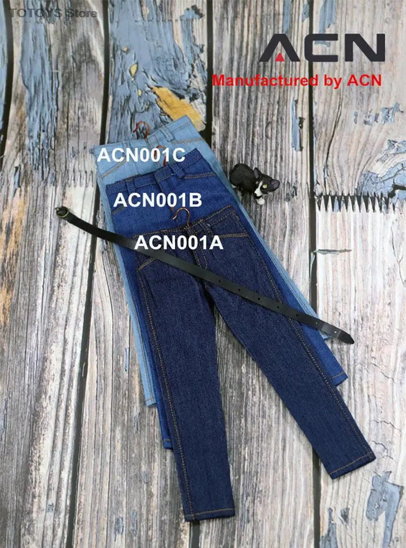 ACNTOYS ACN001 1/6 Male Slim Jeans Pants Trousers Clothes Accessories Fit 12 inch Action Figure