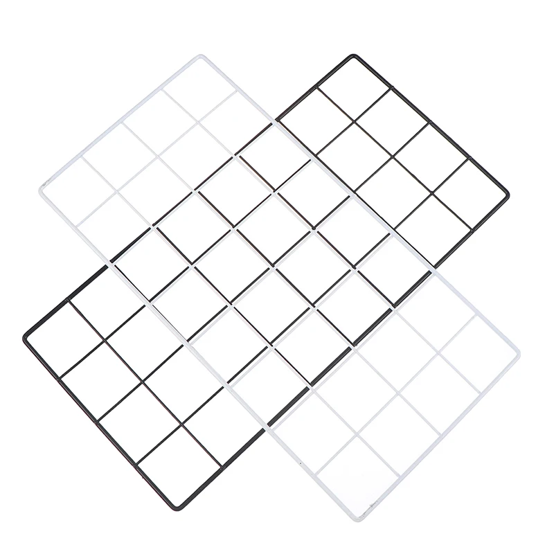 Modern Home Wall Decoration Iron Grid Nordic Art Photo Displaying Frame Party Metal Shelf Mesh Postcards DIY Racks