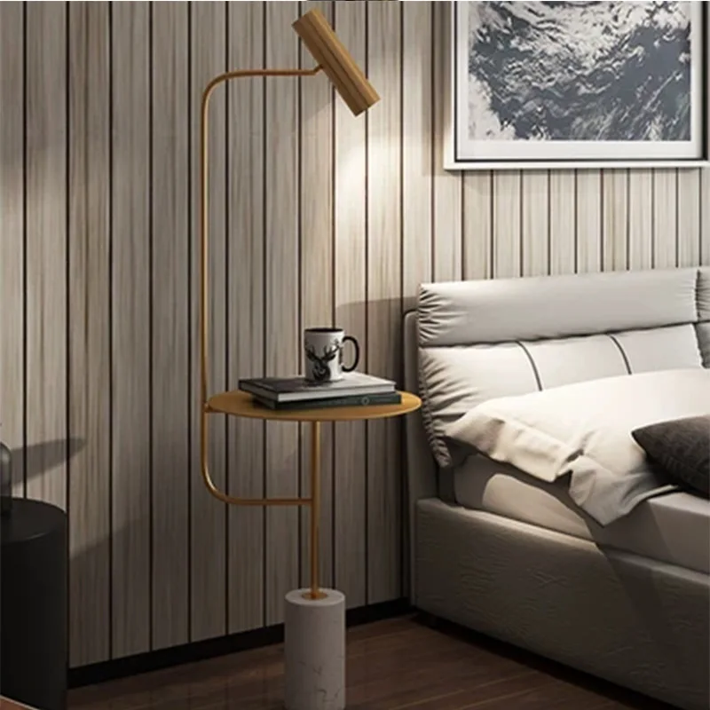 Northern Europe post modern creative simple design household bedroom living room tea table sofa marble floor lamp