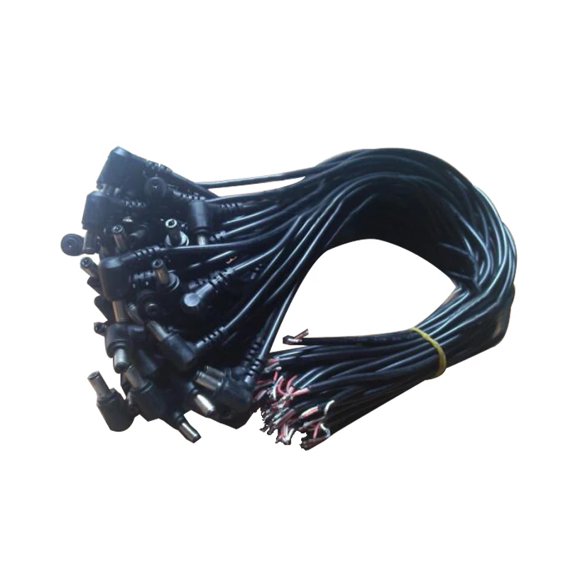 10 Chiếc 50Cm DC Góc Nam 5.5X2.5 Mm Cáp Kết Nối Cắm Jack Adapter DC Hình Heo Nam 90 Độ Dây Cổng Kết Nối