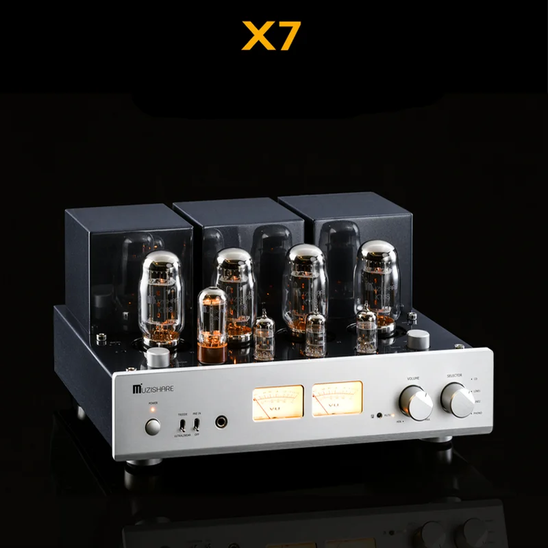 muzishare X7 hifi kt88 tube amplifier vacuum tube tube combined high-power fever audio amplifier headphone singing amplifier