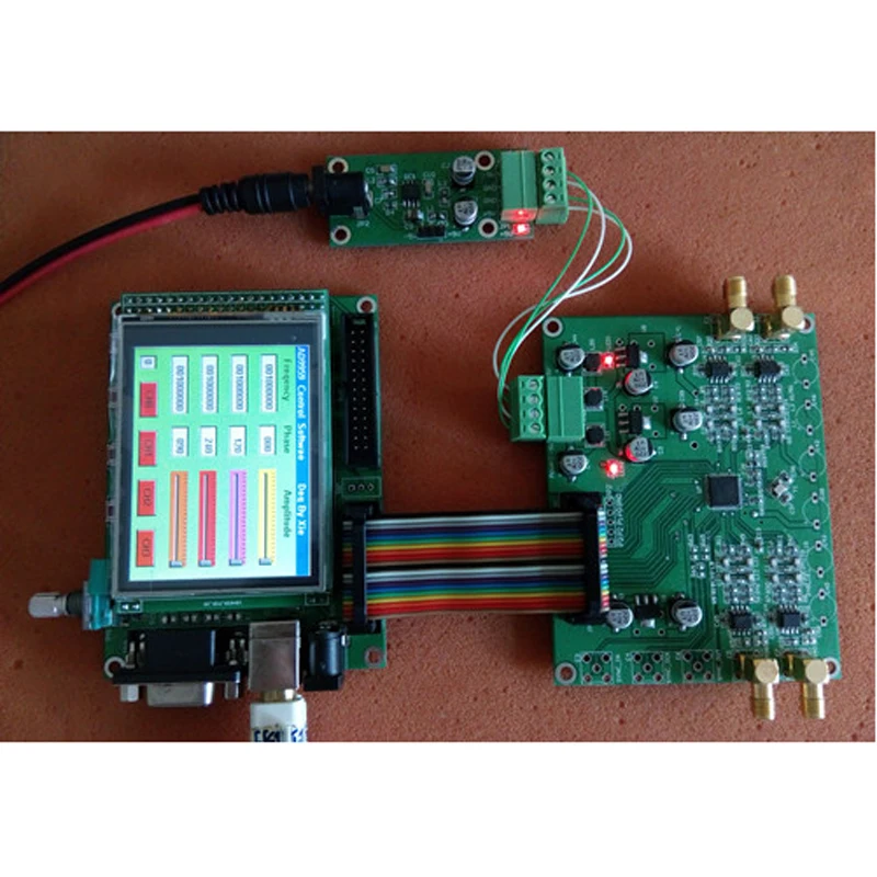 AD9959 multi-channel DDS module STM32 TFT color touch screen, rotary encoder control frequency