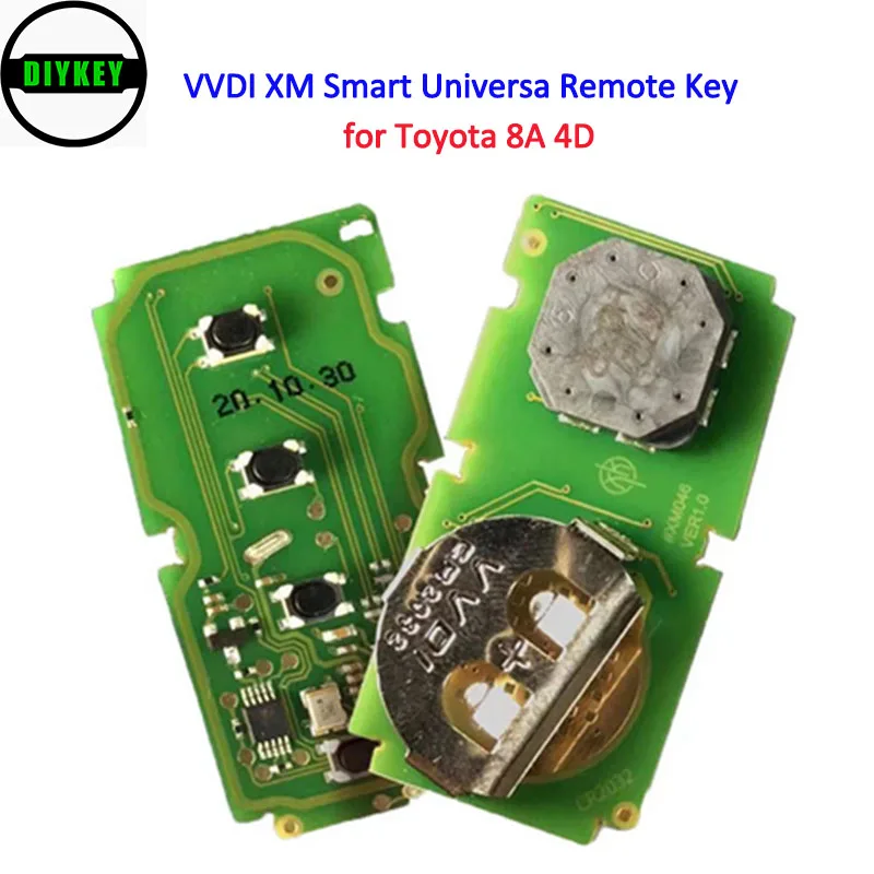 

DIYKEY VVDI XM Smart Key Universal Remote Key for Toyota 8A 4D for KEY TOOL Plus Max VVDI2 VVDI Mini Support Renew and Rewrite