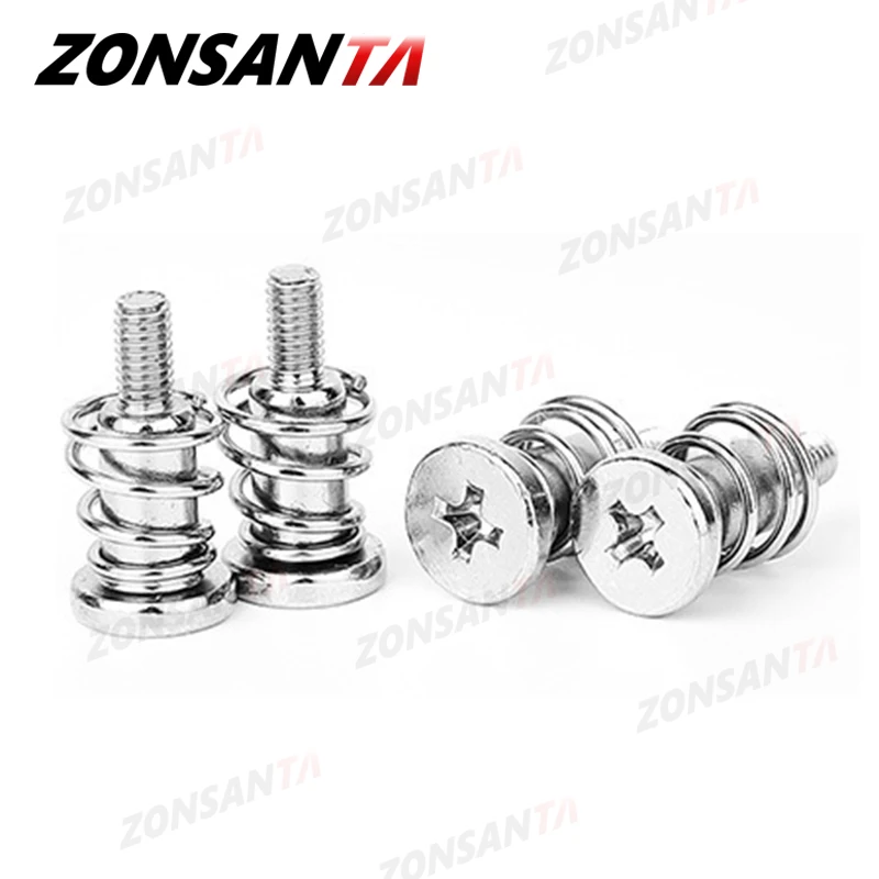 ZONSANTA 10/30pcs M2 M2.5 M3 Springs Graphics Card Screw Computer CPU Mainboard Radiator Fixing Bolts DIY Phillips Step Screws