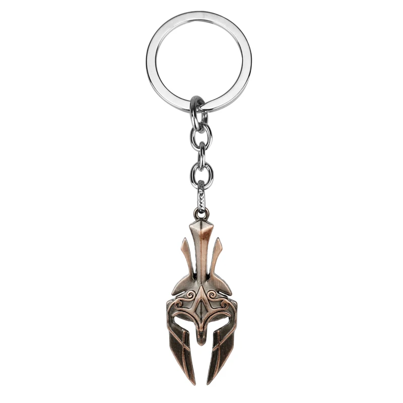 Spartan Helmet Keychain Cosplay Game Defensive Armor Mask Pendant Key Chains Men Key Key Rings Trinket Cospaly Key Holder