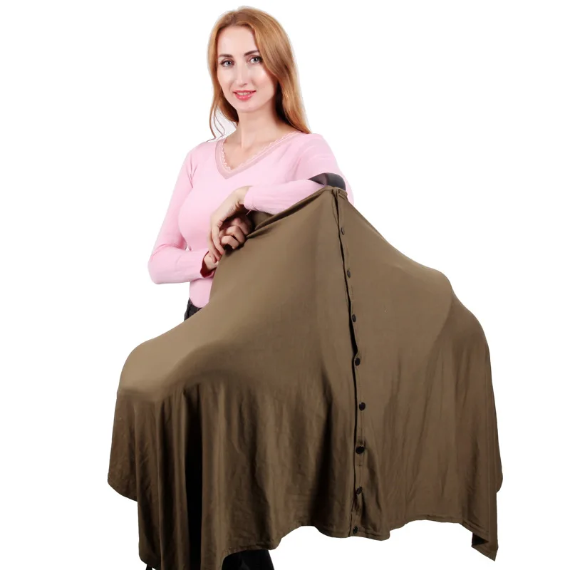 Gloriou Source Nursing Cover For Breastfeeding With Button Newborn Baby Car Seat Canopy 100% Modal Soft and Breathable