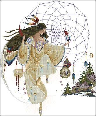 

Earthdancer Counted Cross Stitch Kits, Embroidery Needlework Sets, DIY, 11CT, 14CT, 18CT, 25-BR07-DIY