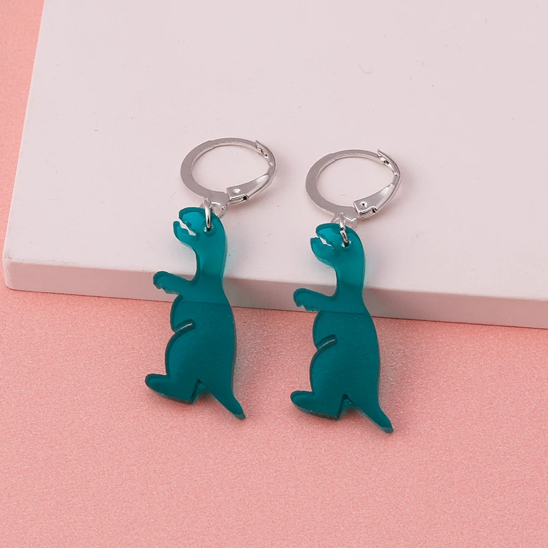 Neue Mode Emaille Kirsche Bier Dinosaurier Schmetterling Baumeln Ohrringe für Frauen Cartoon Design 3D Würfel Ohrringe Lustige Schmuck – Detail 6