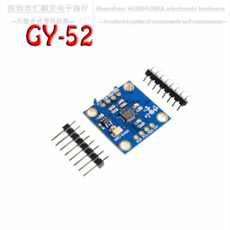 Sensor de aceleración giroscópica de tres ejes, Mpu-6050 de inclinación de 6 ejes, gy-52/60003