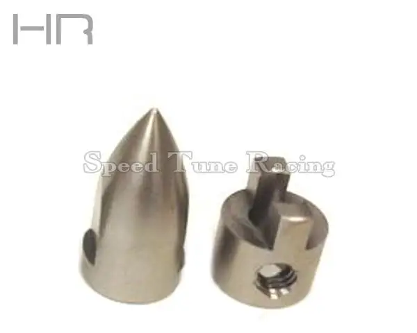 Hot Racing stainless steel conical M4 propeller nut and drive dog for Traxxas Spartan Boat