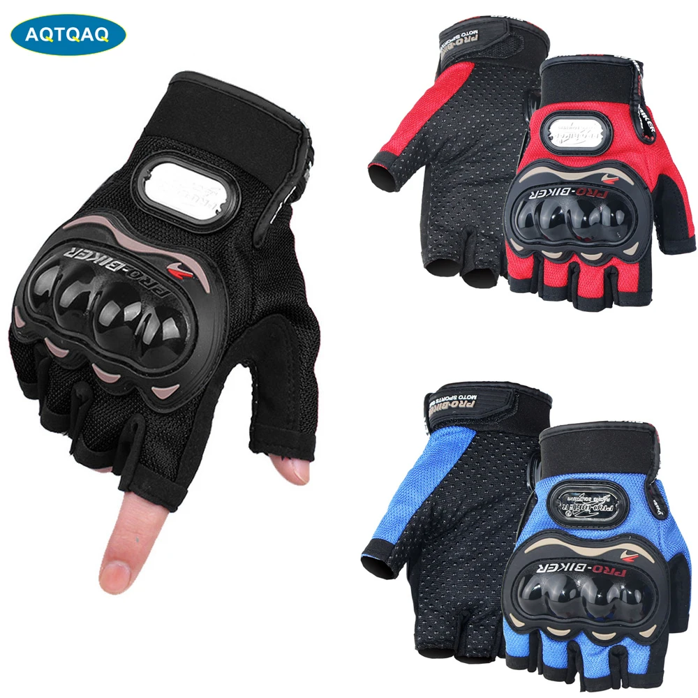 

1Pair Man Half-Finger Motorcycle Gloves Summer Racing Cross-Country Anti-Fall Breathable Shock Absorbed Gloves M/L/XL/XXL