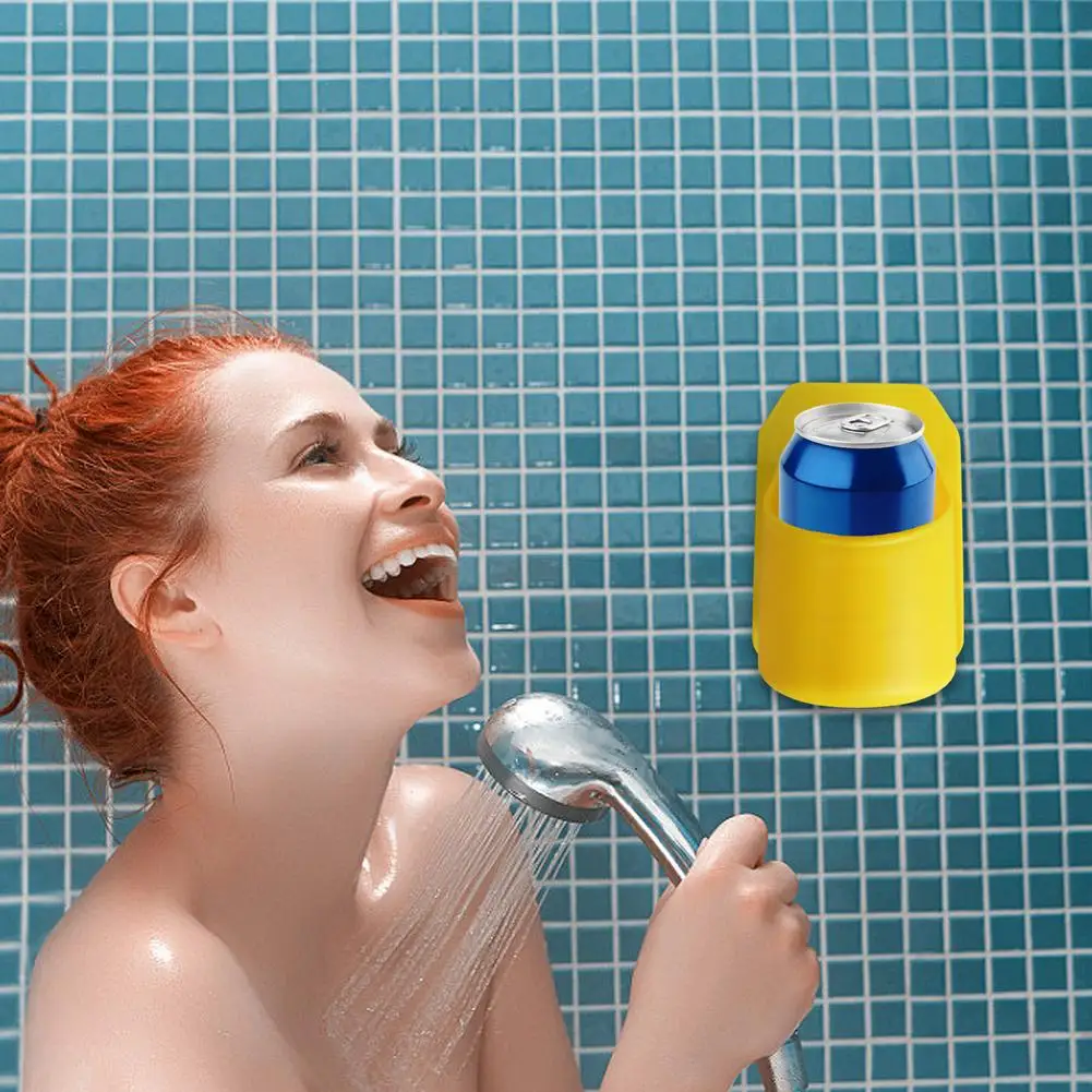 Porte-gobelet portable T1 pour baignoire, pâte sans couture, bière HOWine, clics de douche, porte-gobelet de bain à main libre, porte-boisson, nouveau