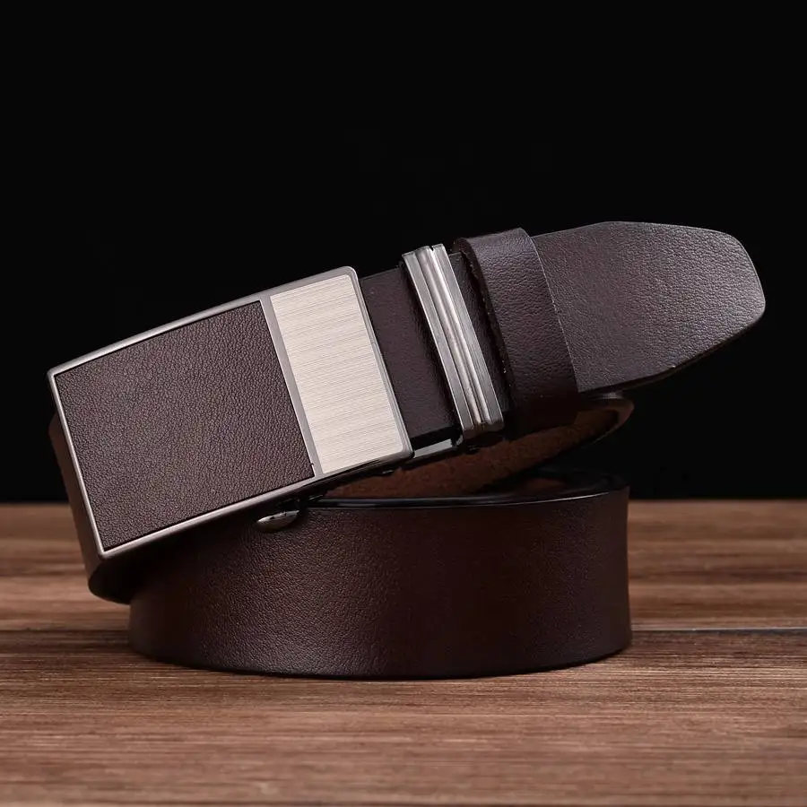 

Leather Belts for Men NEW Men's Waistband New Toothless buckle belt Men's vintage strape width:3.4cm