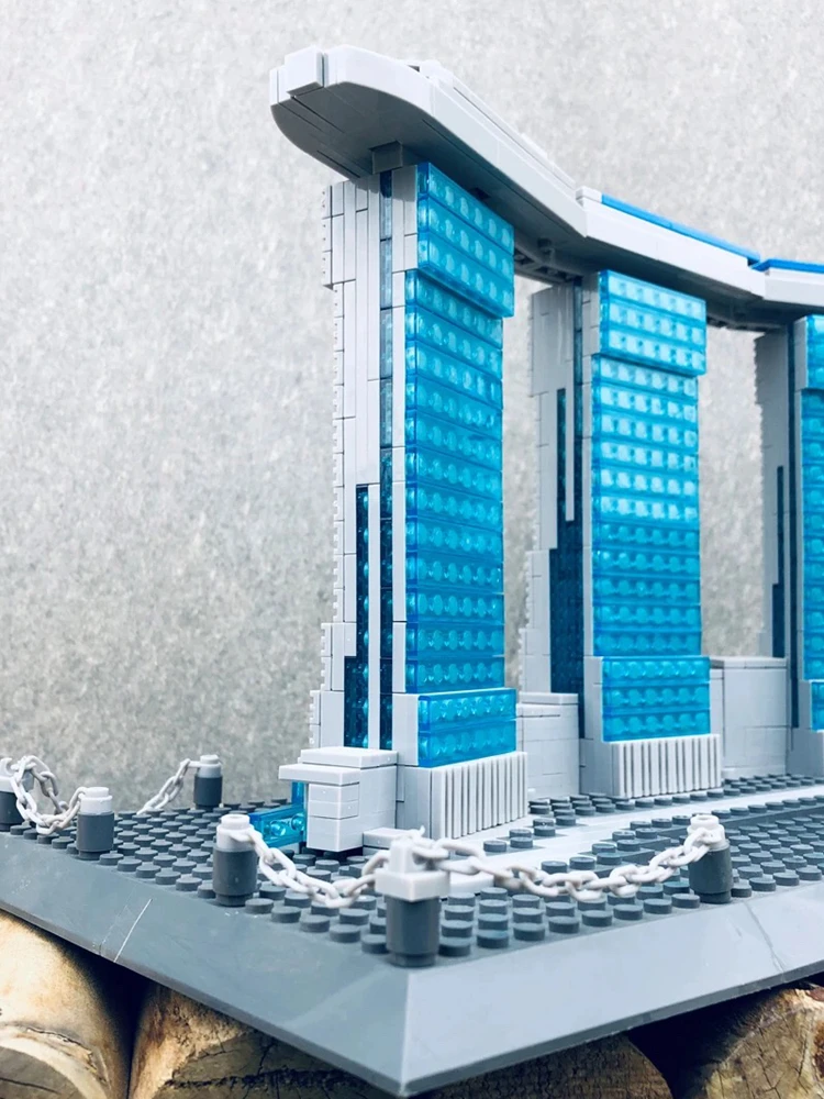 Singapore Marina Bay Sands Architettura Mattoni Building Blocks Set City Skyline Modello Classico Punto di riferimento Giocattolo Regalo per Bambini Adulti