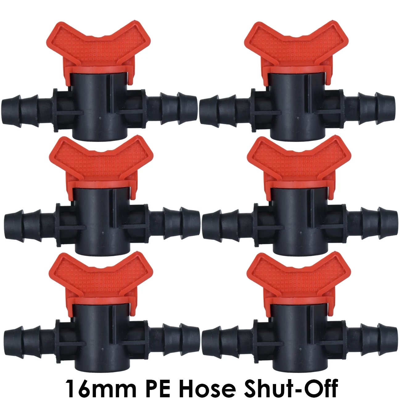 KESLA 6PCS Barb Double Coupling 16mm Switch Valve for 1/2\'\' Tubing Hose Drip Irrigation Watering System Kit Greenhouse Lawn