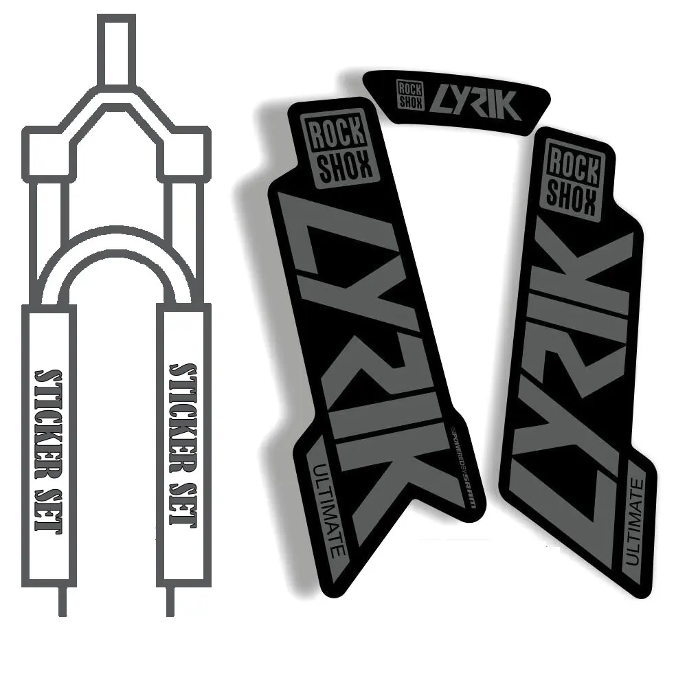 for Rock Shox LYRIK 2020 ULTIMATE Mountain Bike Cycling Decal Sticker Gr