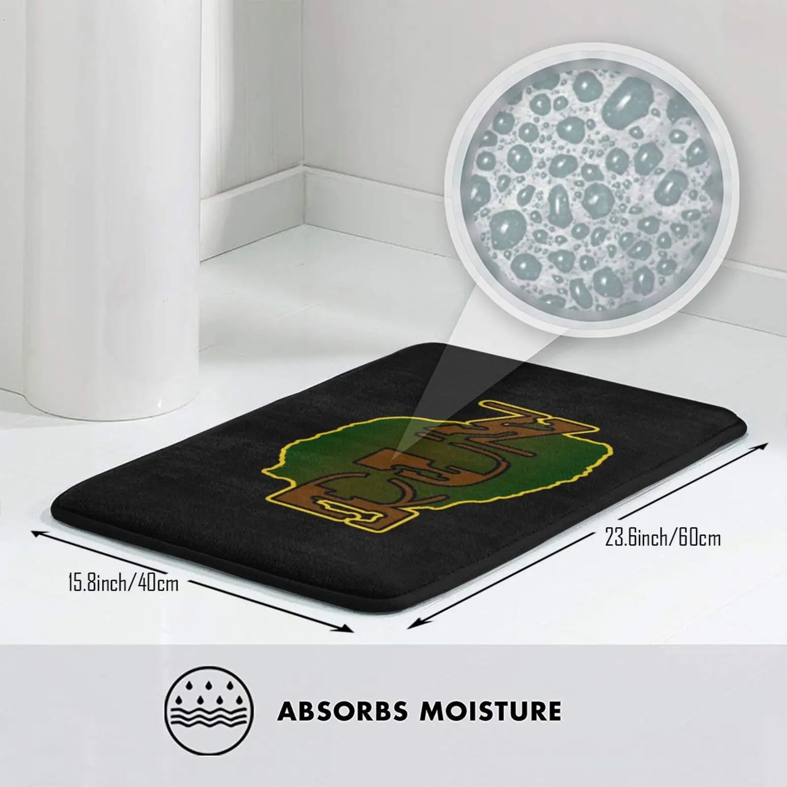 Run (إلهام من جزيرة Reunion ) سجادة سجادة وسادة ناعمة غير قابلة للانزلاق اجتماع 974 Run باللون البني والأخضر والبني والأخضر #5