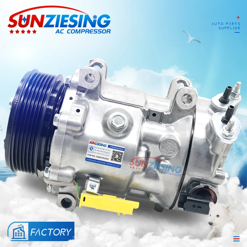 

for Changan Peugeot Citroen DS5 AC compressor 7V16 6PK 12 volt air conditioner Air Conditioning System