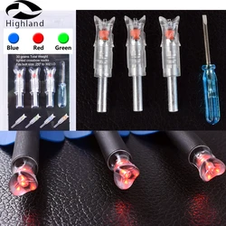 New 3 PCS Arrow Nock  Automatically Archery Arrow Lighted Nock for ID7.6mm Arrow Crossbow Bolt  Luminous arrow tail